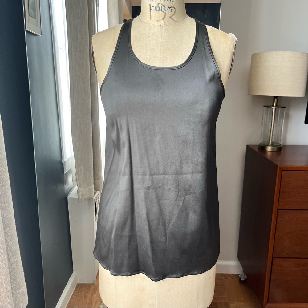 Marni Silk Racerback Slate Gray Tank Camisole Top Size 2